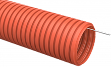 Труба гофрированная ПНД d20 с зондом оранжевая (100м) | код CTG20-20-K04-100 | IEK (упак.100 м.)